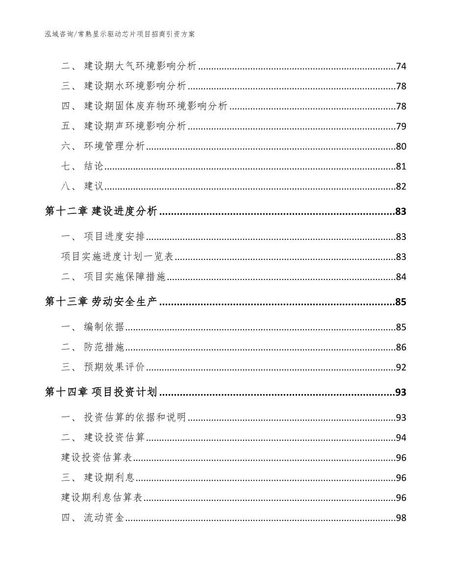 常熟显示驱动芯片项目招商引资方案【模板】_第5页