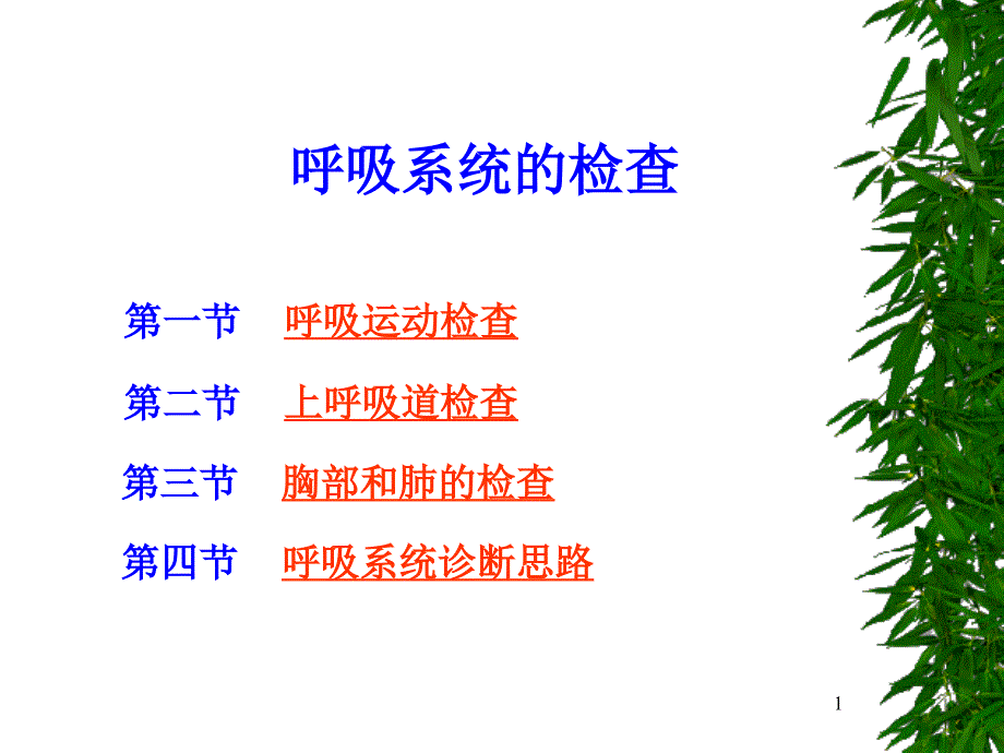 推荐精选呼吸系统的临床检查_第1页