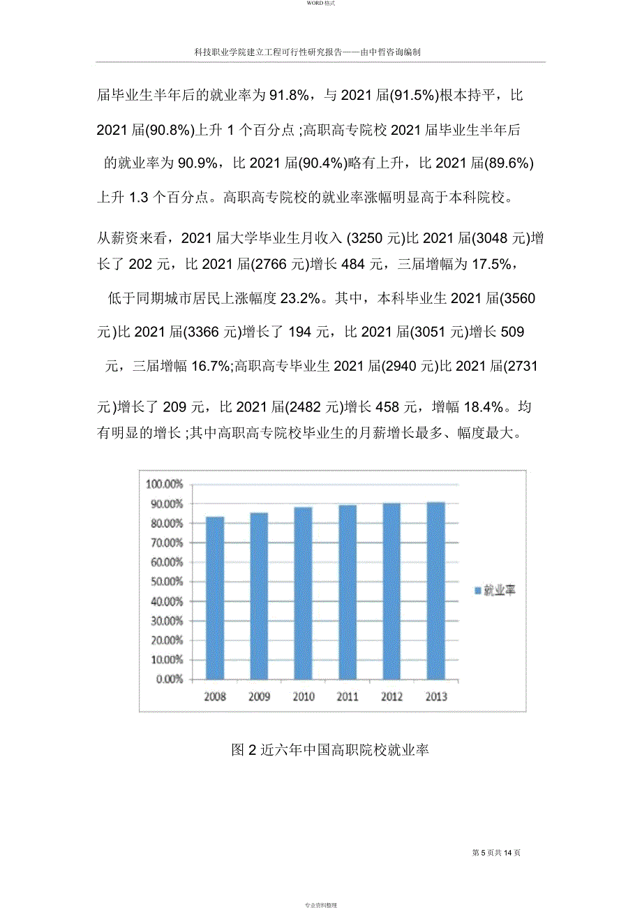 科技职业学院建设项目可行性研究报告_第5页