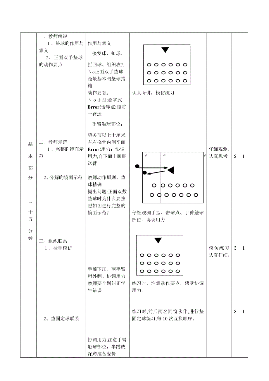 小学排球教学教案_第2页