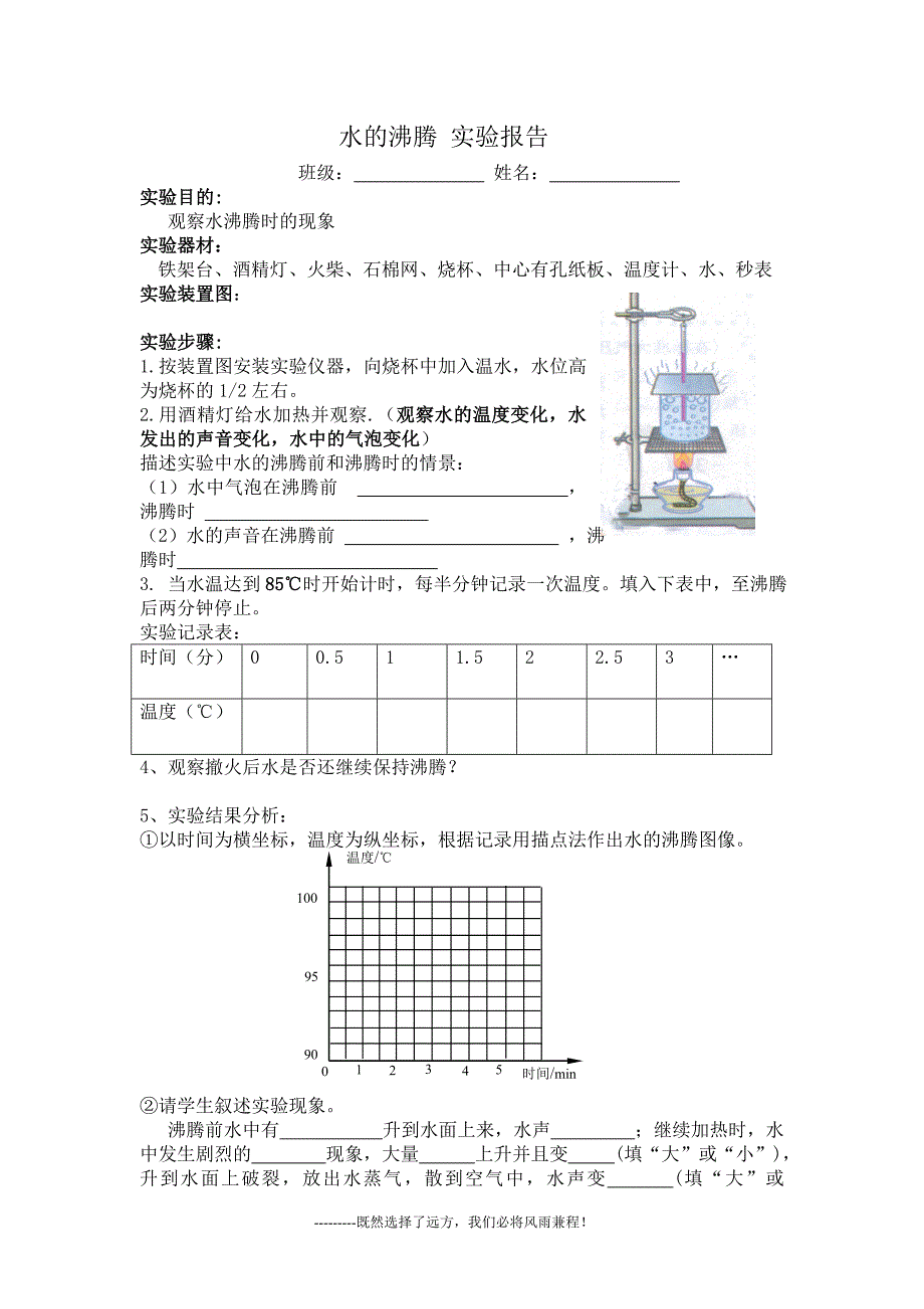 水的沸腾_实验报告_第1页