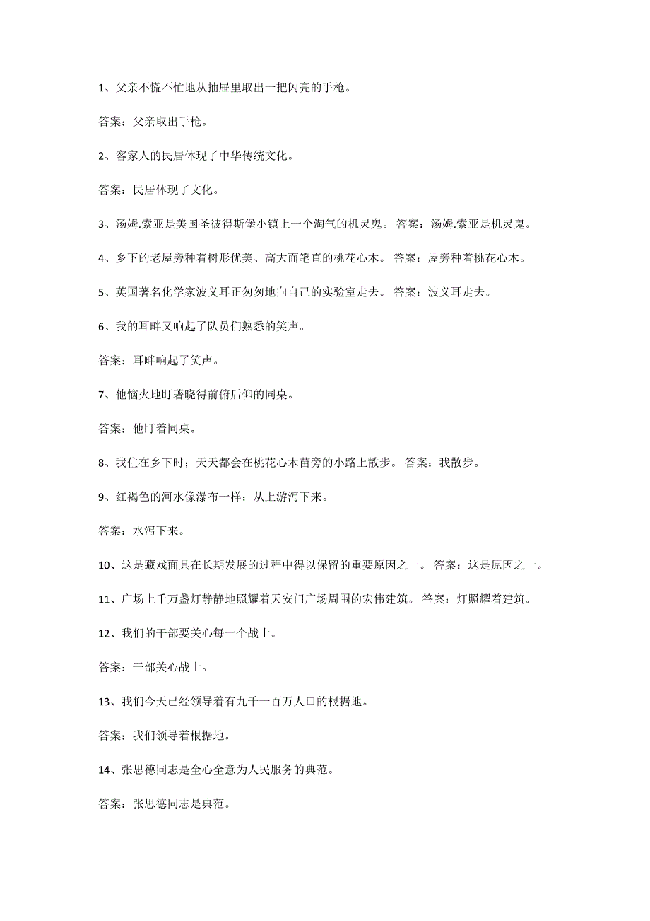 【小学语文】小学六年级语文缩句练习及答案.doc_第1页