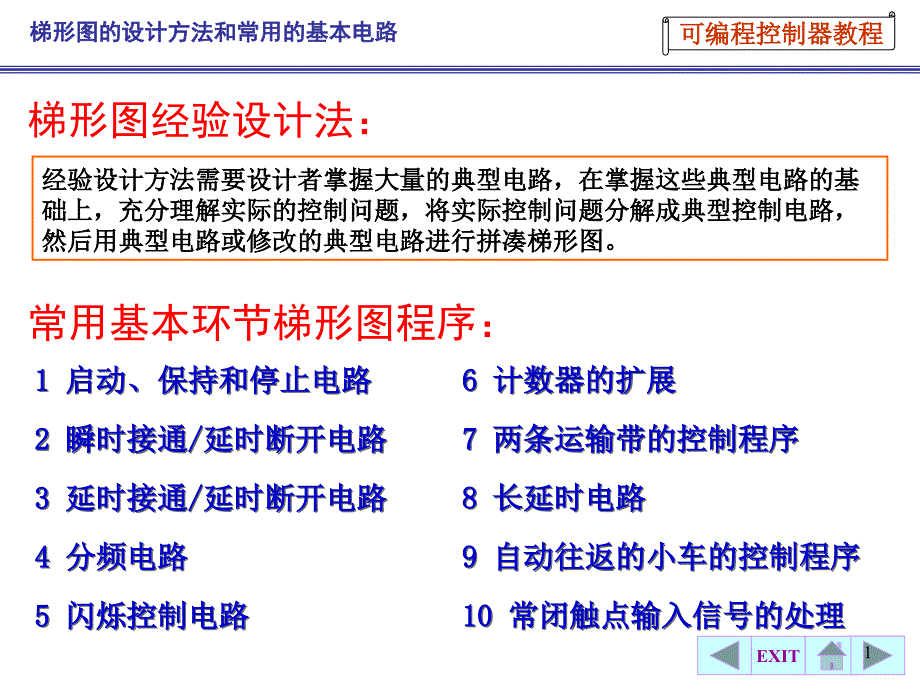 可编程控制器教程：梯形图的设计方法和常用的基本电路_第1页