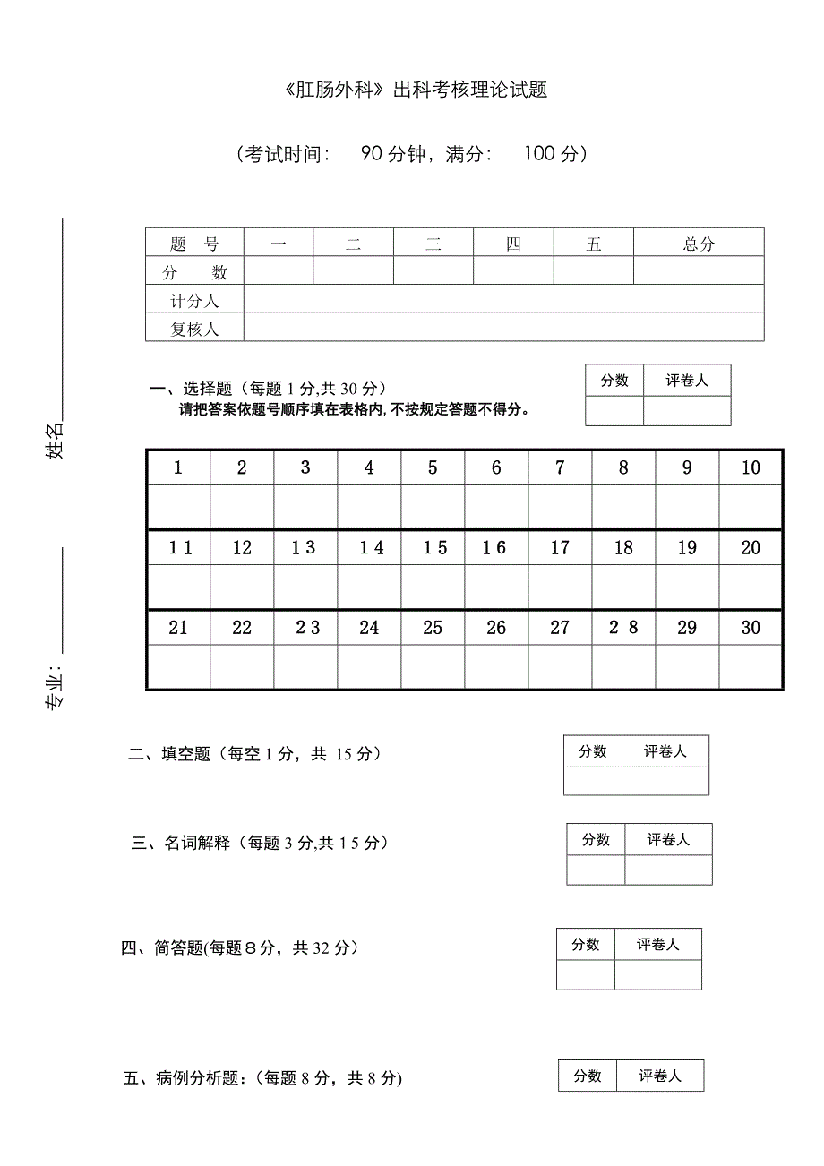 肛肠外科试卷_第1页