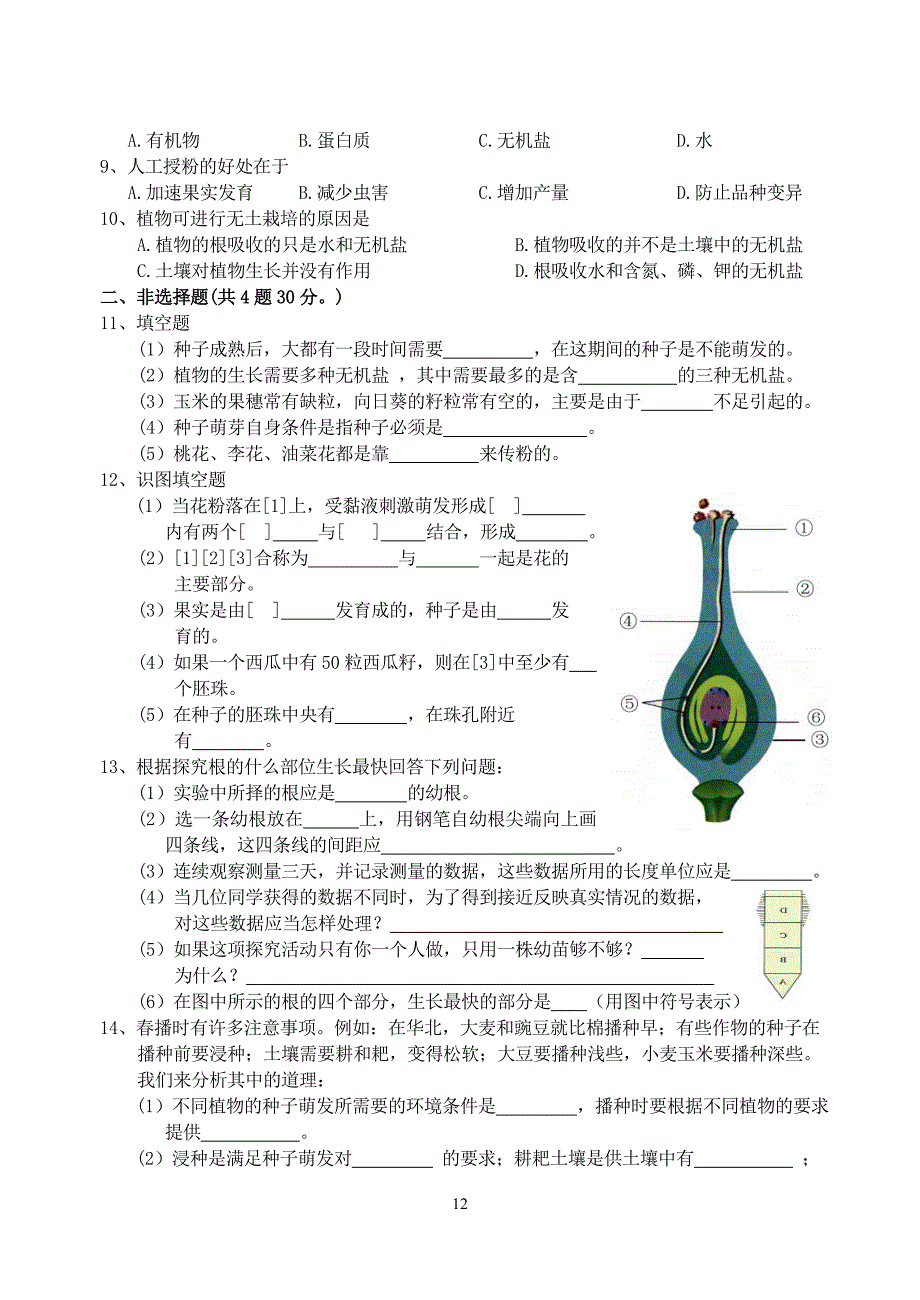 3第一章生物圈中有哪些绿色植物_第4页