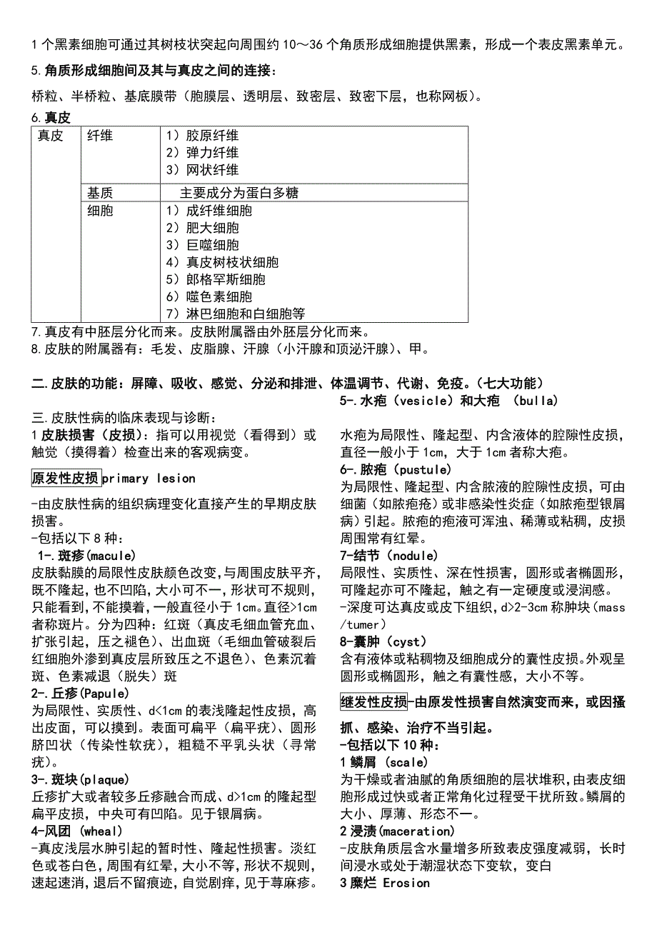 皮肤病性病学重点小结_第2页