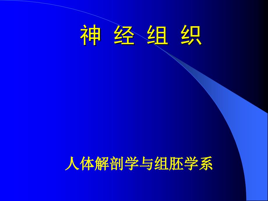 组织学与胚胎学课件：CH7 神经组织_第1页