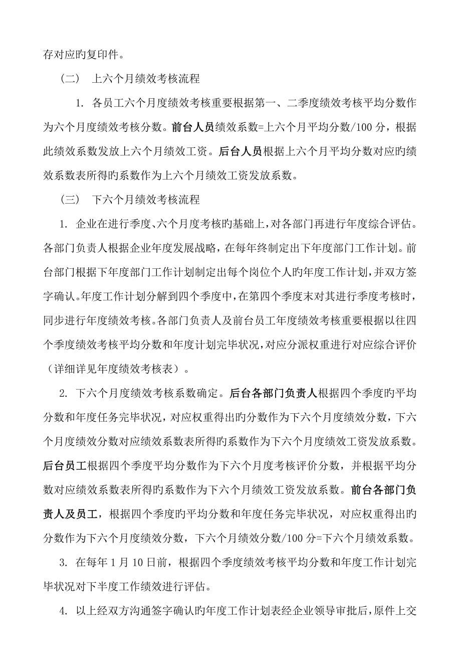 金融上市公司绩效管理制度_第5页