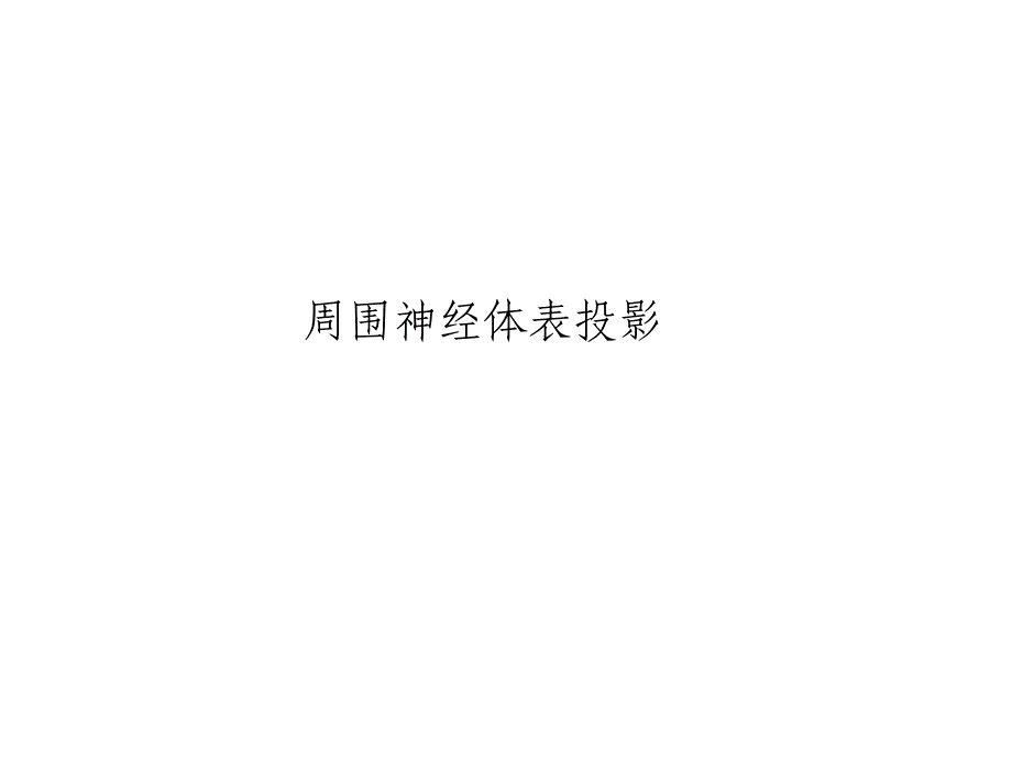 《周围神经体表投影》PPT课件.ppt