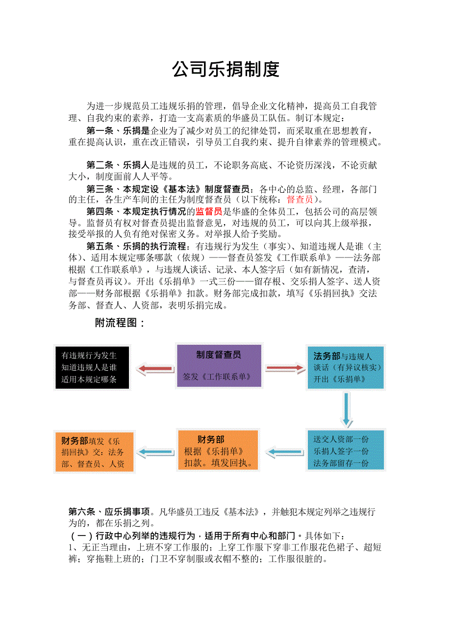 公司乐捐制度(最新整理)_第1页