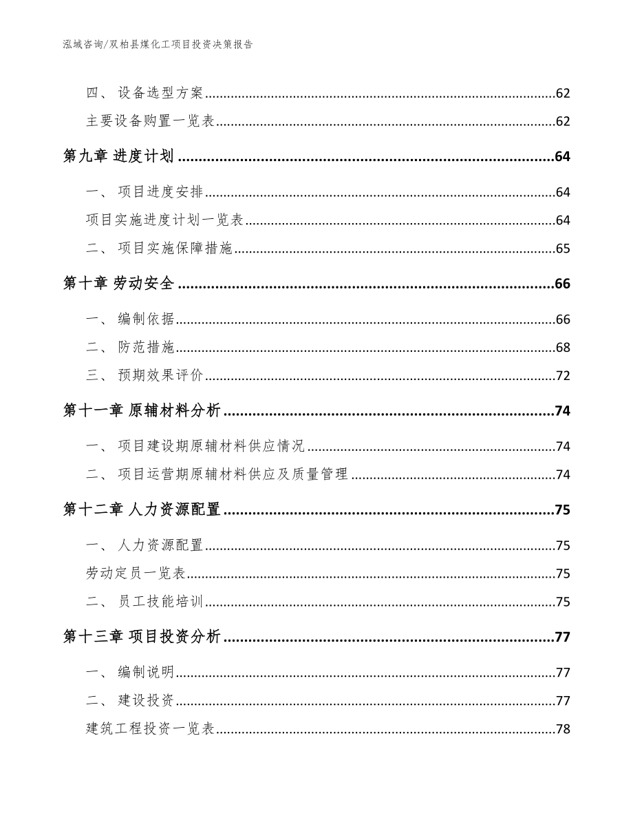 双柏县煤化工项目投资决策报告_范文_第3页