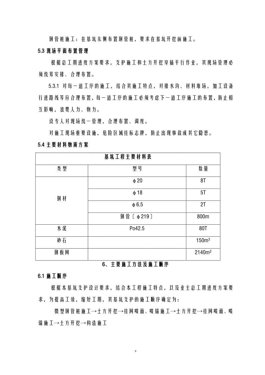 基坑支护建筑施工组织设计及对策喷锚、挂网、钢管桩_第5页