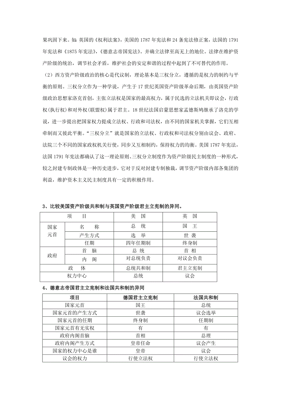 历史复习之欧美资产阶级代议制的确立与发展_第4页