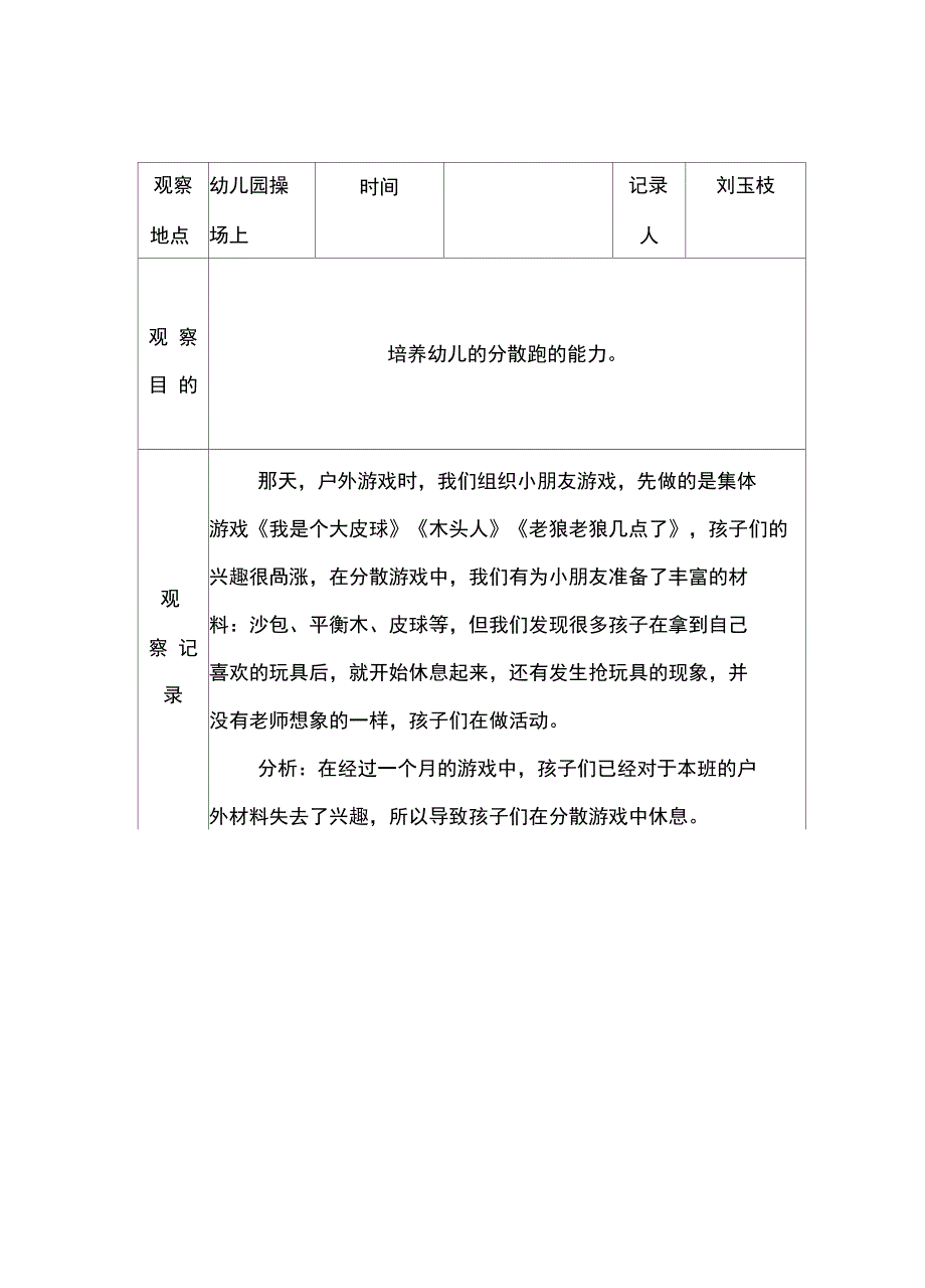 户外活动观察记录表常用_第2页