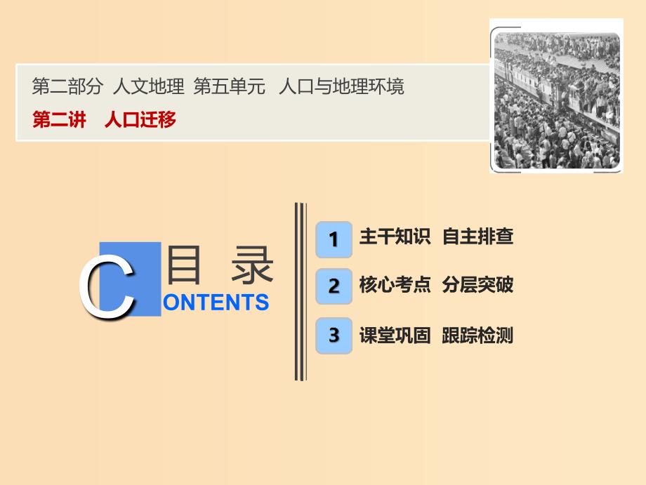 2019版高考地理一轮复习第二部分人文地理第五单元人口与地理环境第二讲人口迁移课件鲁教版.ppt_第1页