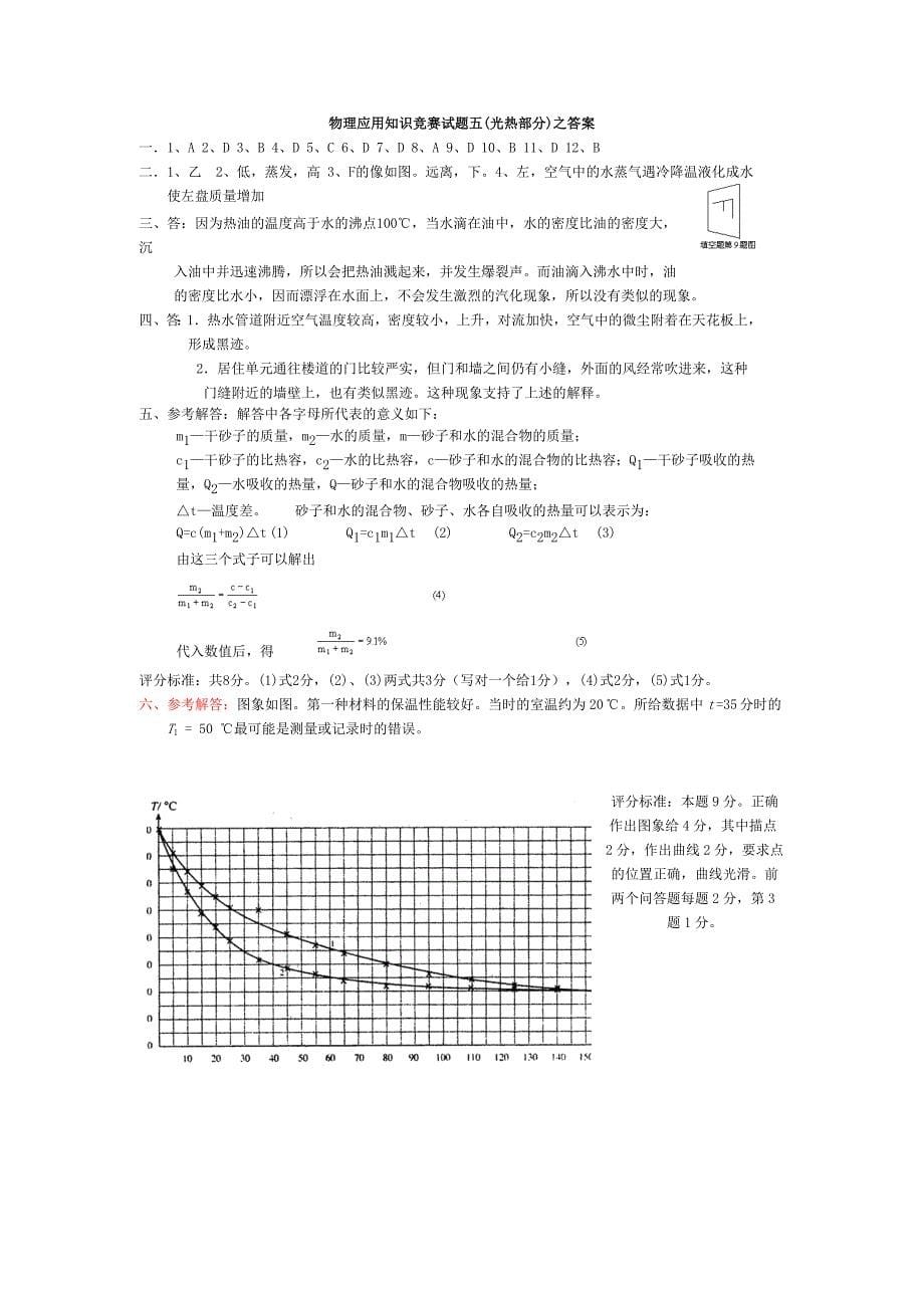 高中物理竞赛试题分类汇编5光热部分_第5页