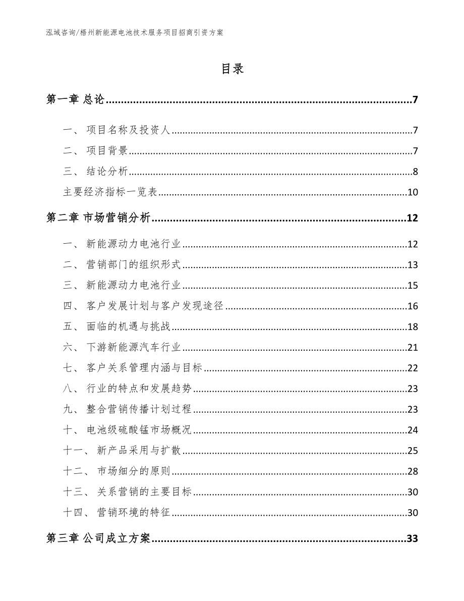 梧州新能源电池技术服务项目招商引资方案_范文模板_第2页