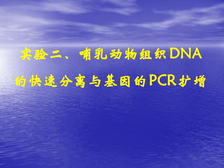 哺乳动物DNA的快速分离与PCR扩增_第1页