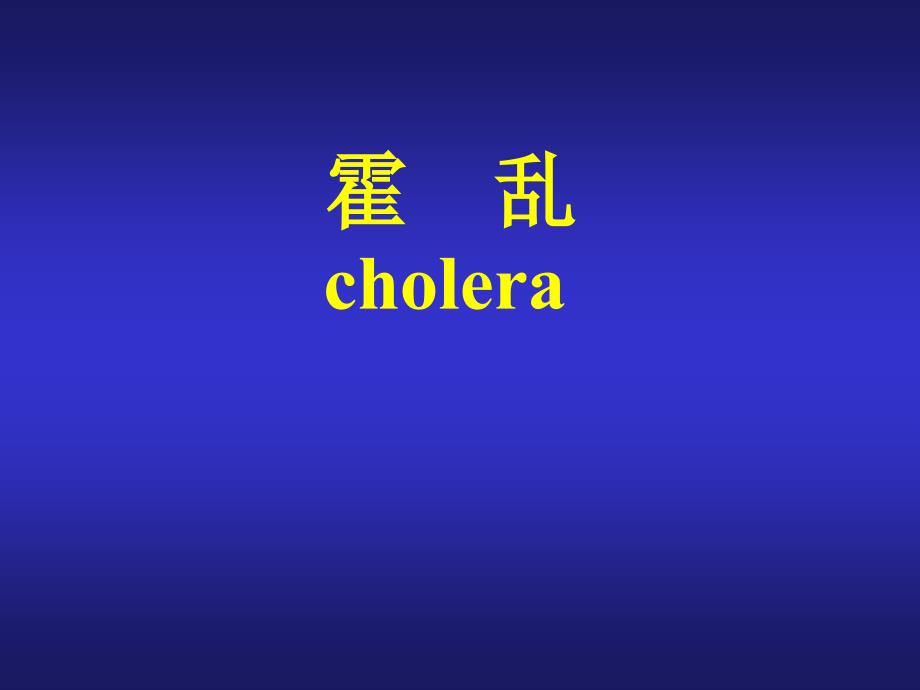 比较全面的霍乱幻灯课件_第1页