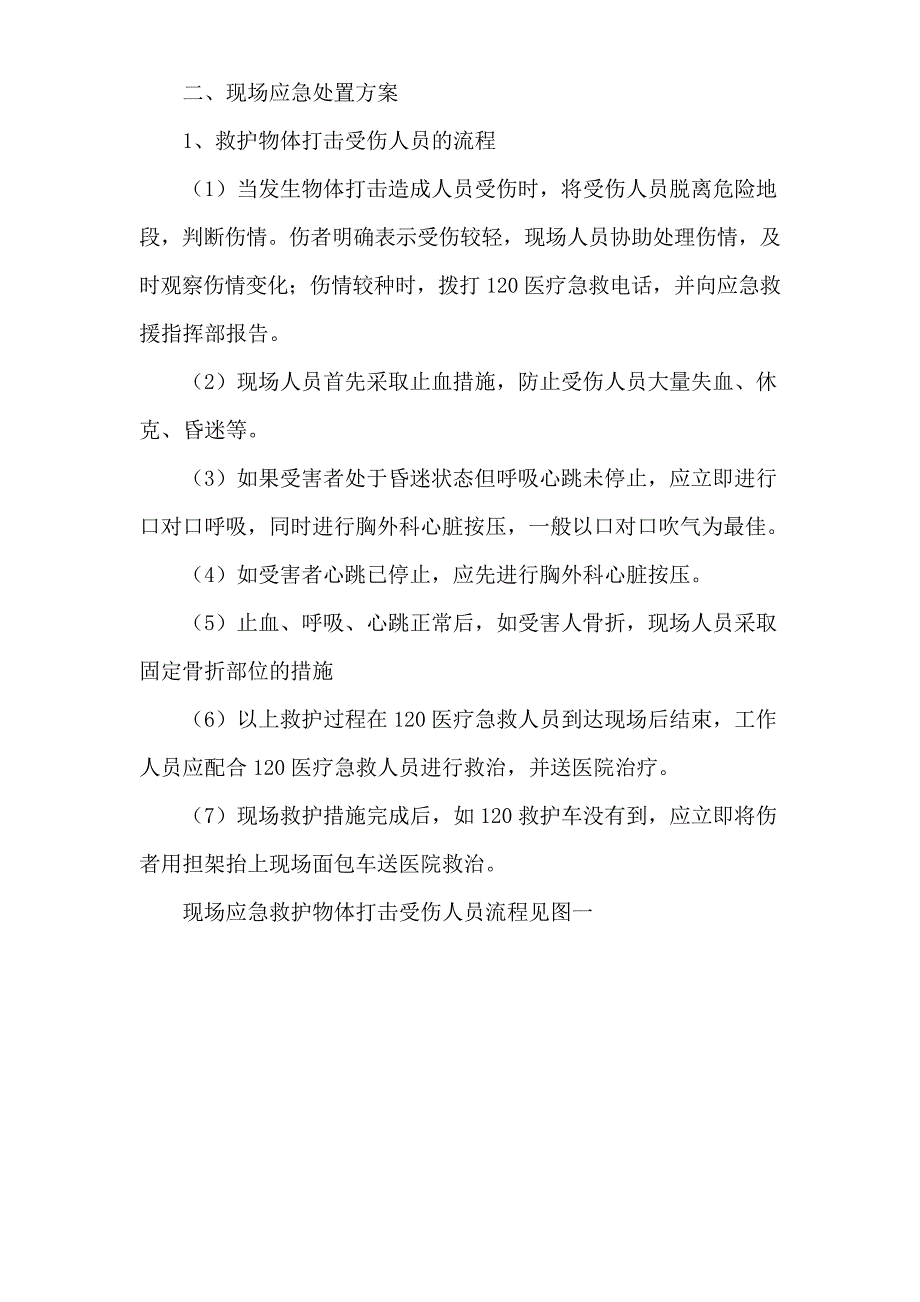 物体打击伤害事故现场应急处置方案_第2页