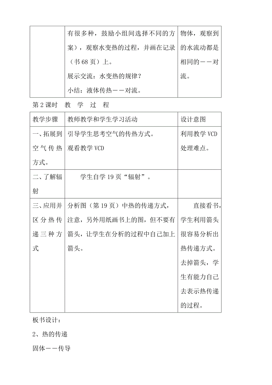 苏教版四年级上册科学热的传递教学设计_第3页