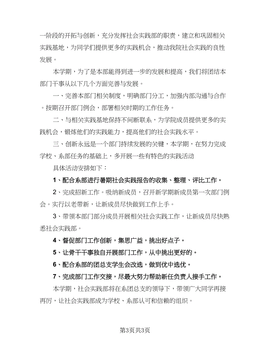 社会实践部个人工作计划模板（二篇）.doc_第3页