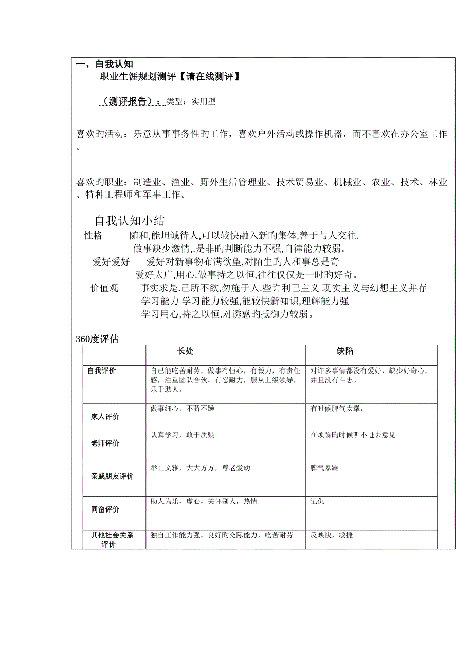 职业生涯规划书造价詹杨_第3页