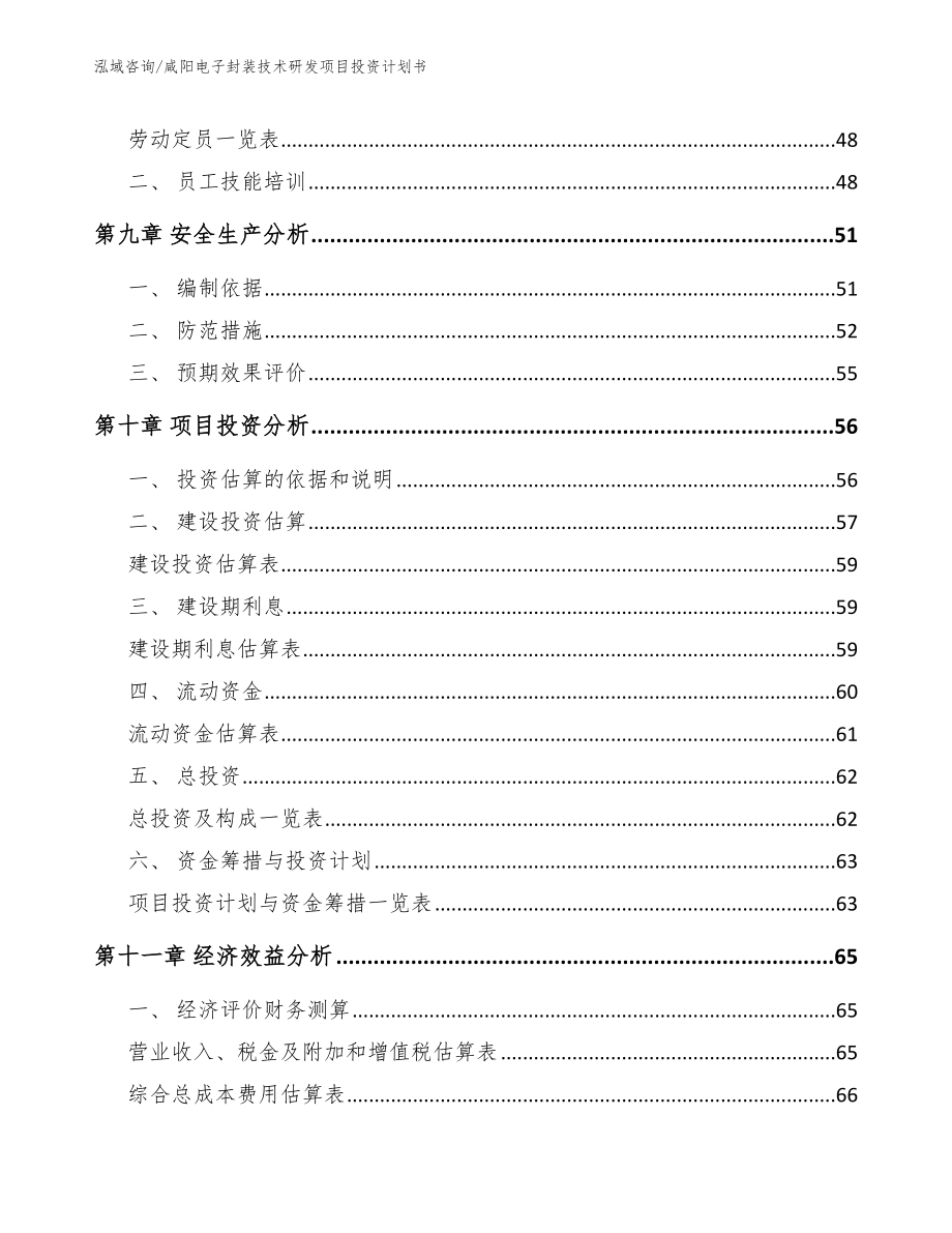 咸阳电子封装技术研发项目投资计划书【参考模板】_第5页