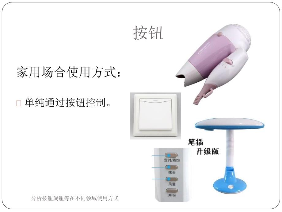 分析按钮旋钮等在不同领域使用方式课件_第2页