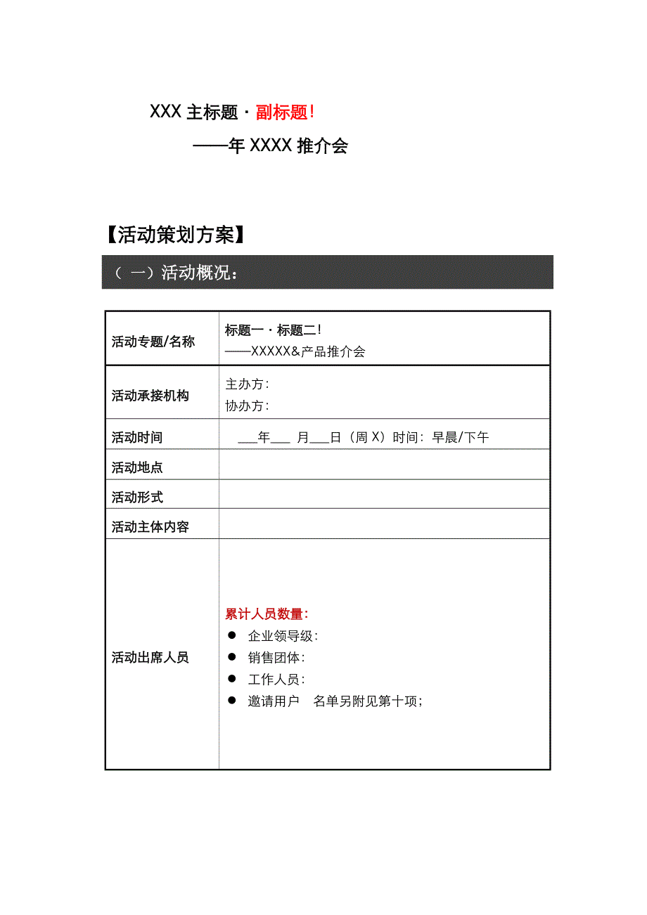 产品推介会专业策划专项方案十步法模版.doc_第1页