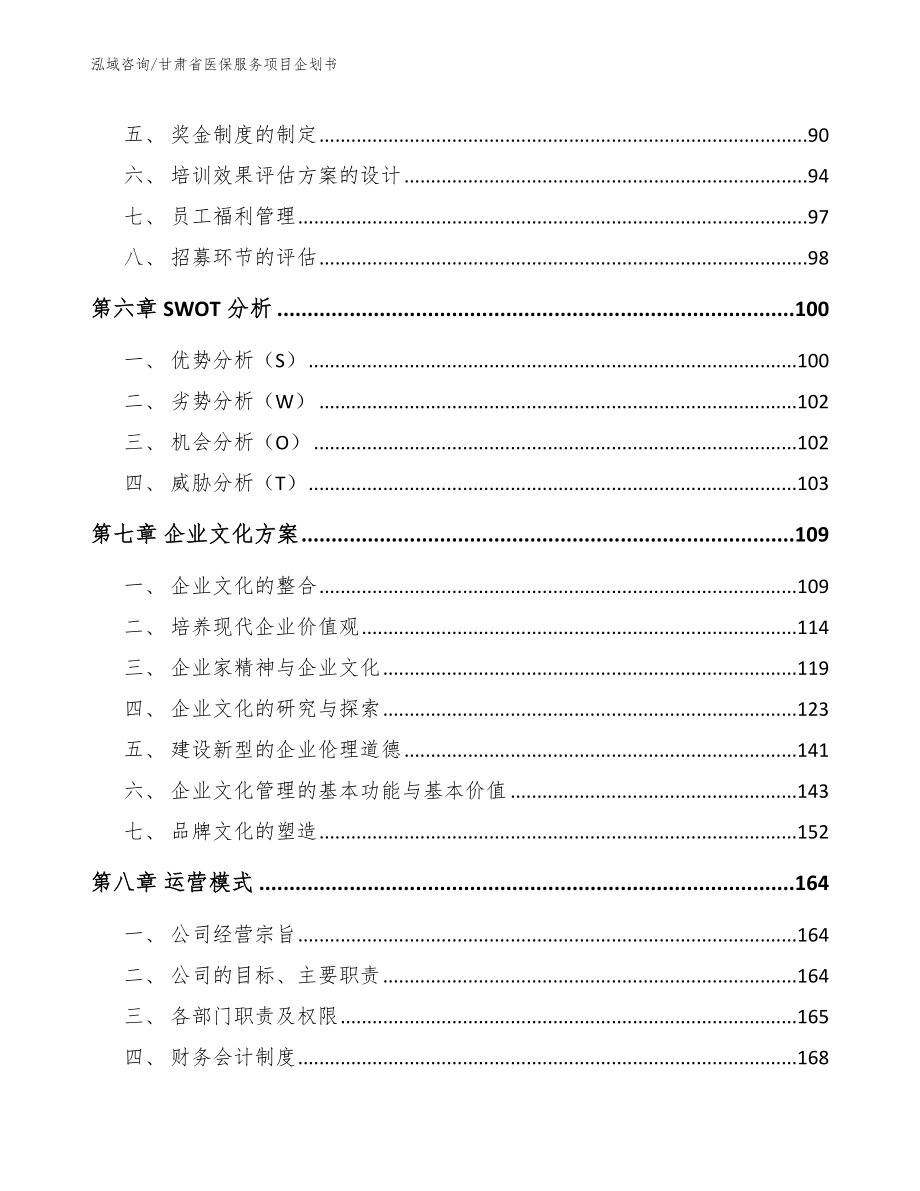 甘肃省医保服务项目企划书（模板参考）_第4页