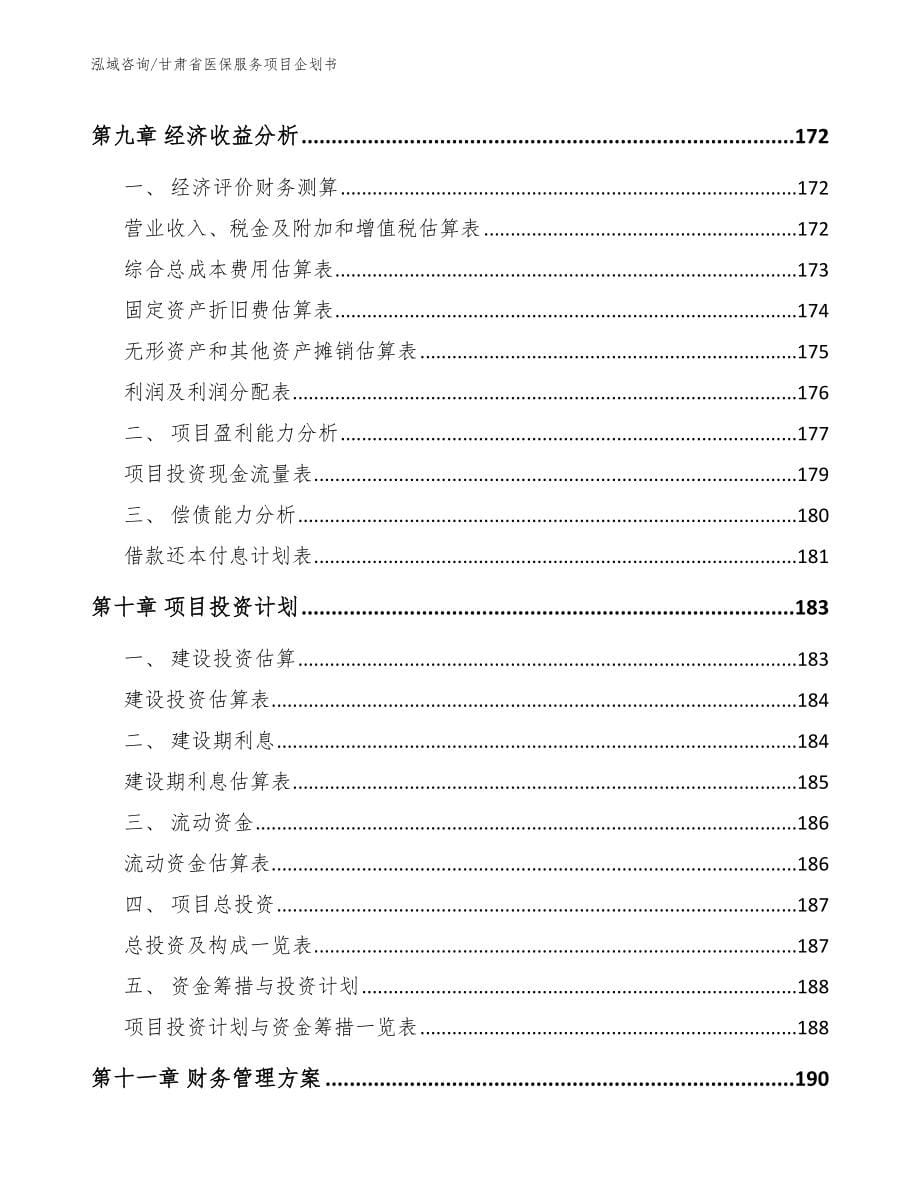 甘肃省医保服务项目企划书（模板参考）_第5页