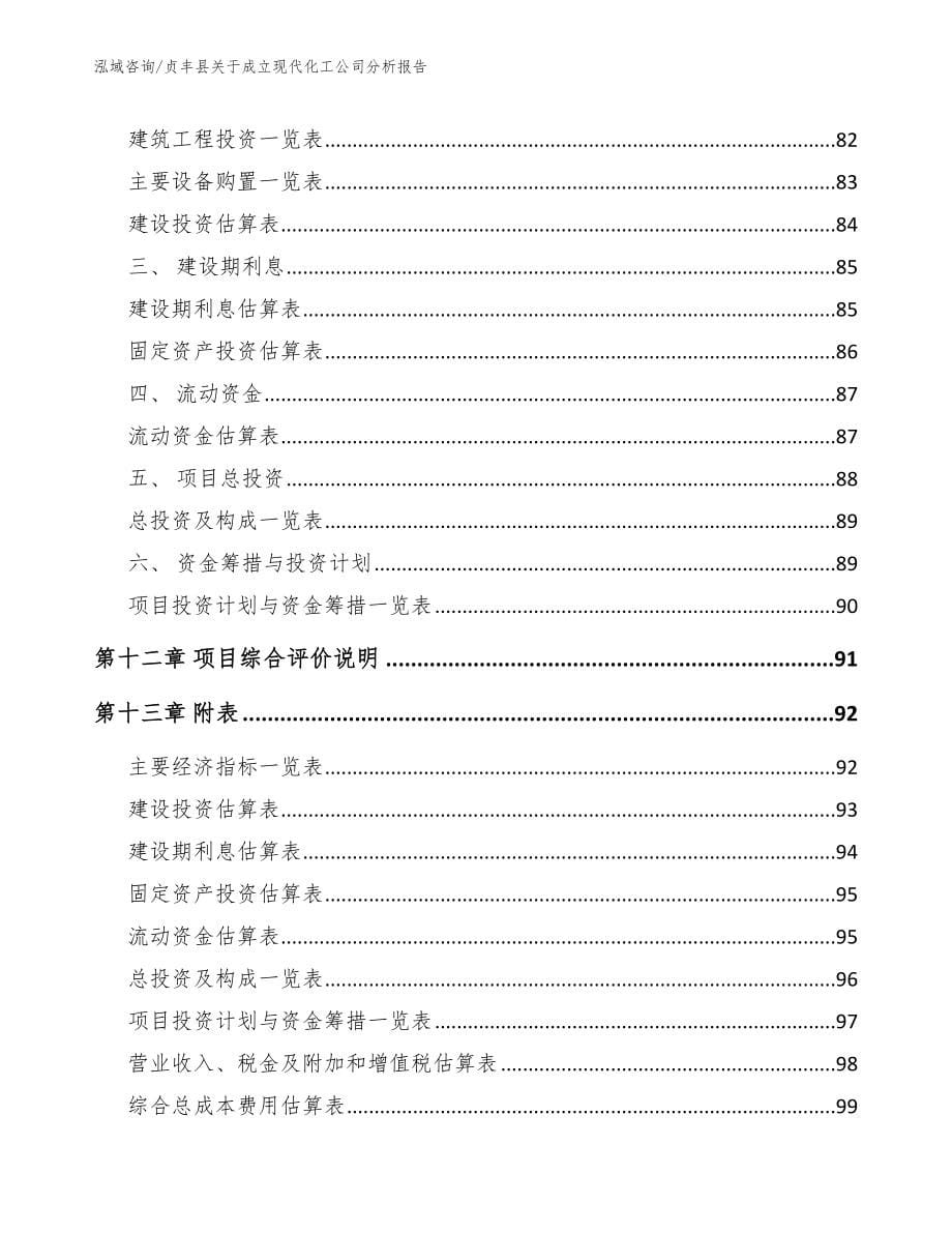 贞丰县关于成立现代化工公司分析报告_第5页
