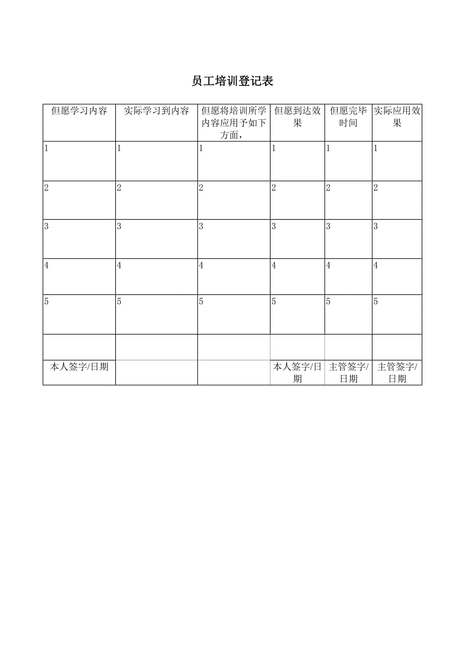 员工培训表格_第4页