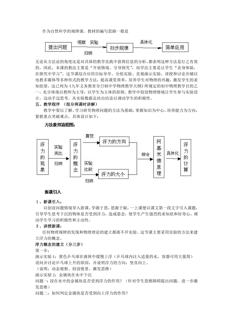 教学设计：浮力(新课标初中物理教案)_第2页