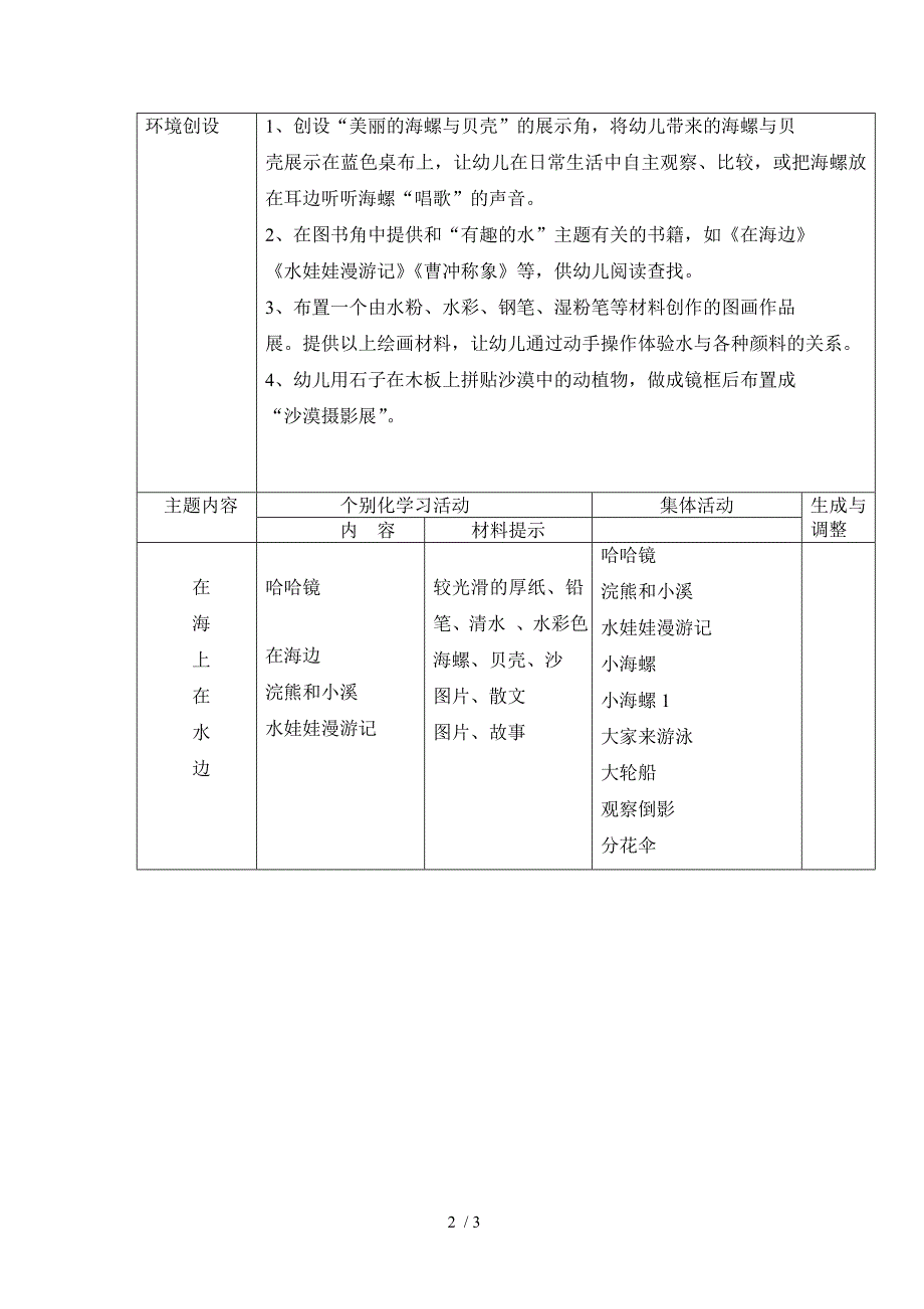 主题活动计划有趣的水_第2页