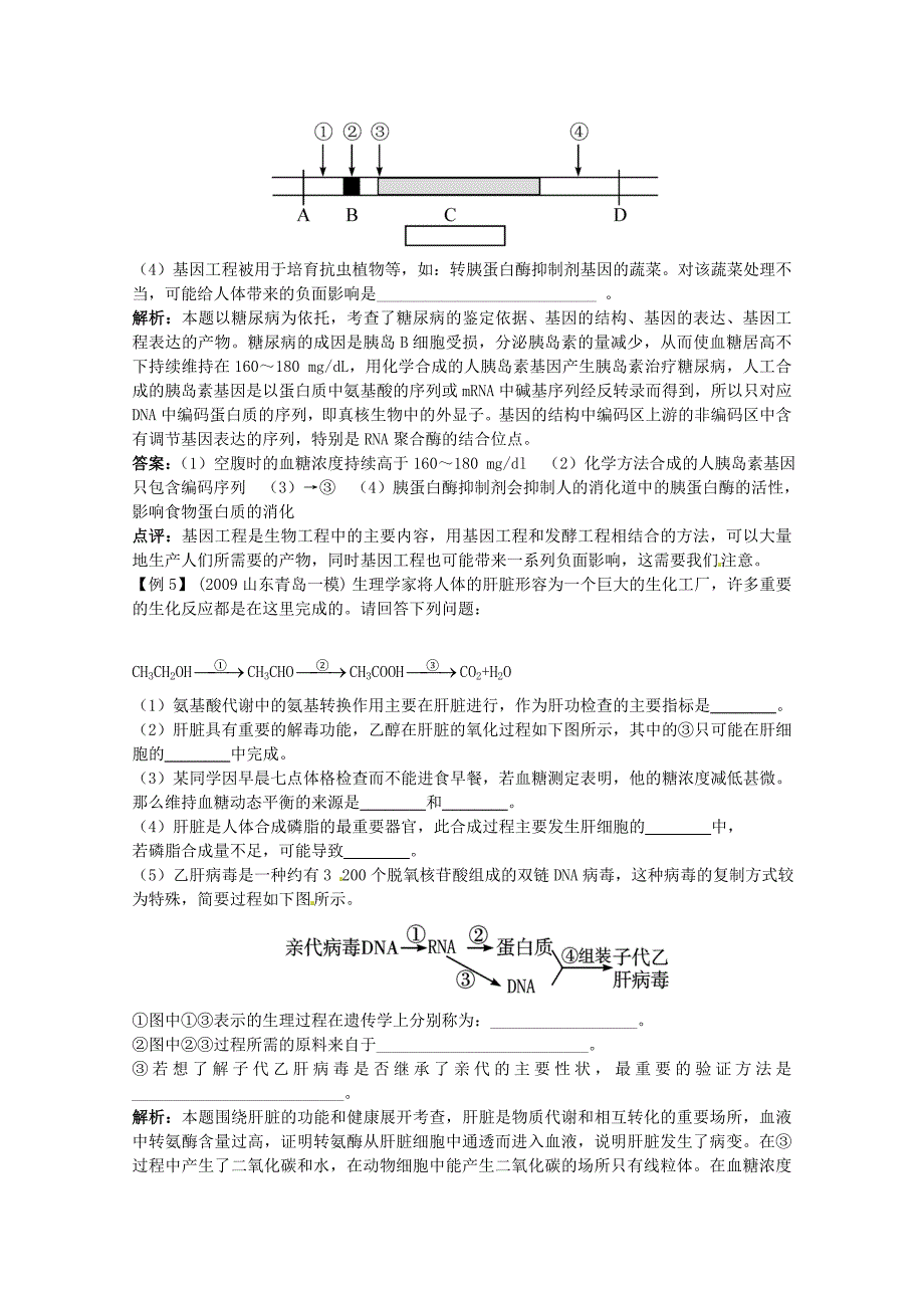 高中生物 专题10 热点专题典例剖析 新人教版必修1_第3页