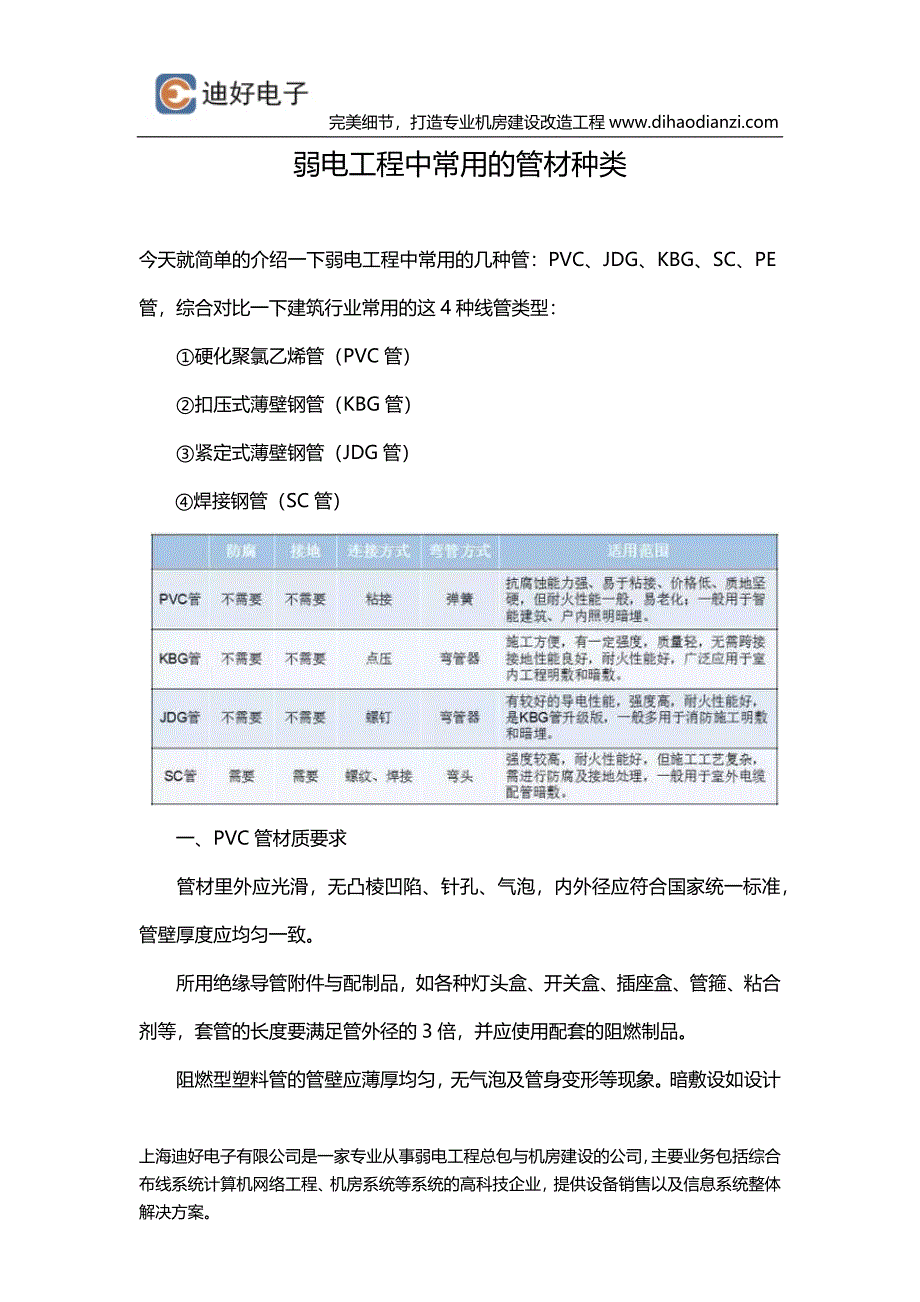 弱电工程中常用的管材种类.docx_第1页