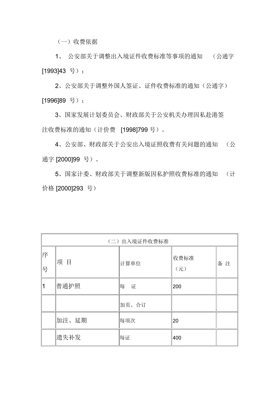 (一)收费依据_第1页