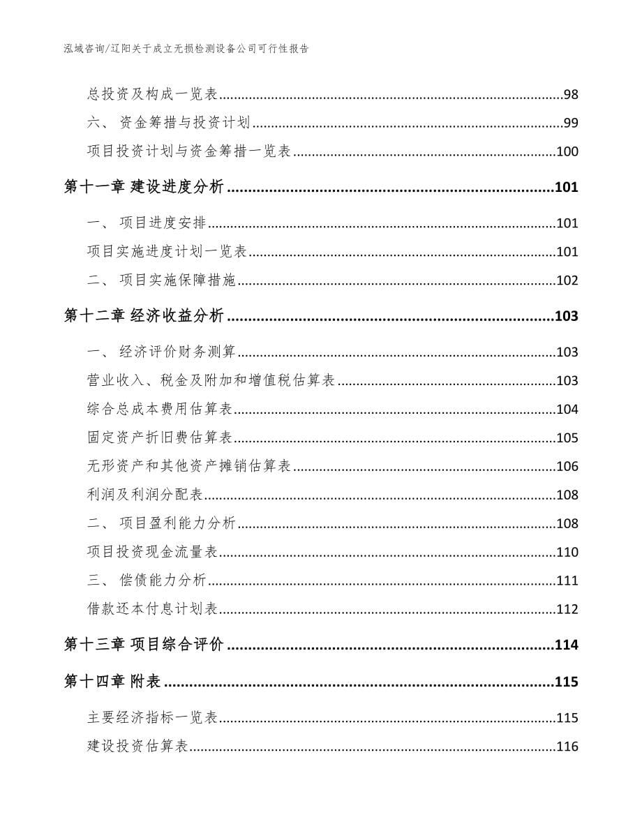 辽阳关于成立无损检测设备公司可行性报告【参考模板】_第5页