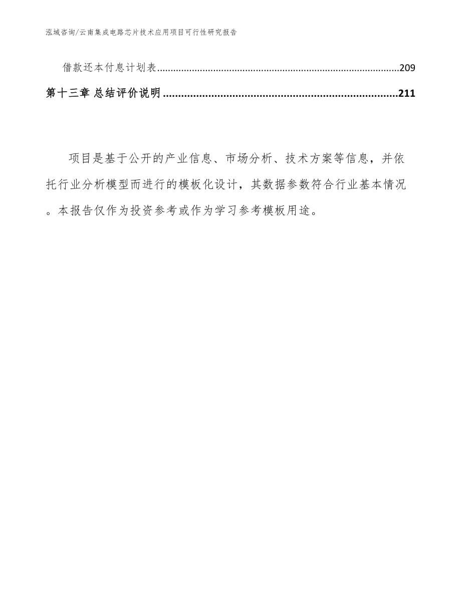 云南集成电路芯片技术应用项目可行性研究报告范文模板_第5页