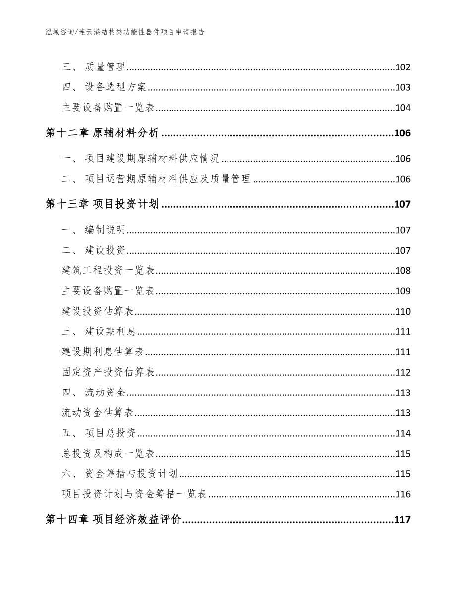 连云港结构类功能性器件项目申请报告_第5页