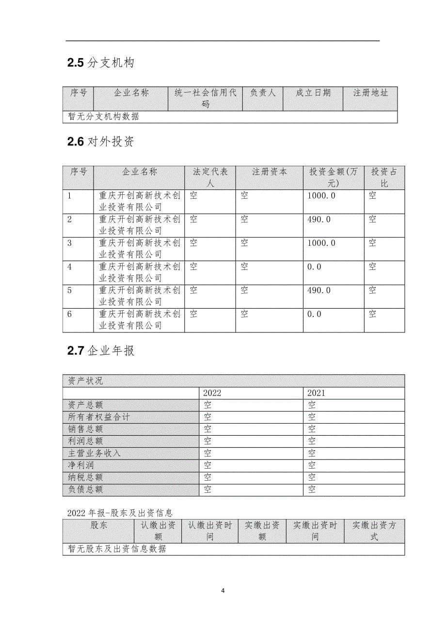 重庆开创高新技术创业投资有限公司介绍企业发展分析报告_第5页