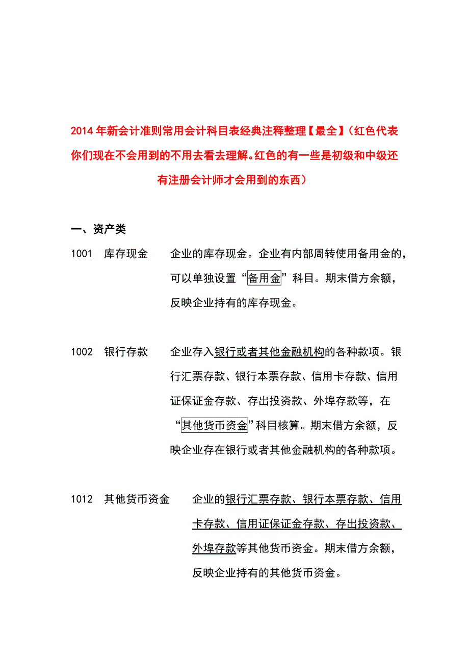 会计科目分类明细表及借贷方法科目使用说明_第3页