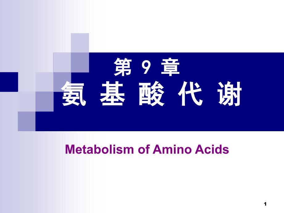 生物化学：第9章 氨基酸代谢2017_第1页