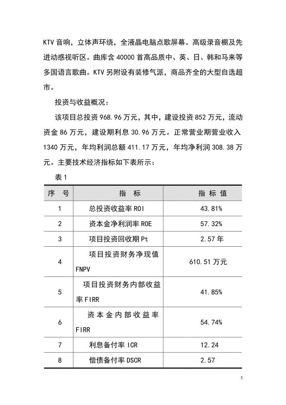 量贩式KTV娱乐休闲项目可行性研究报告_第5页