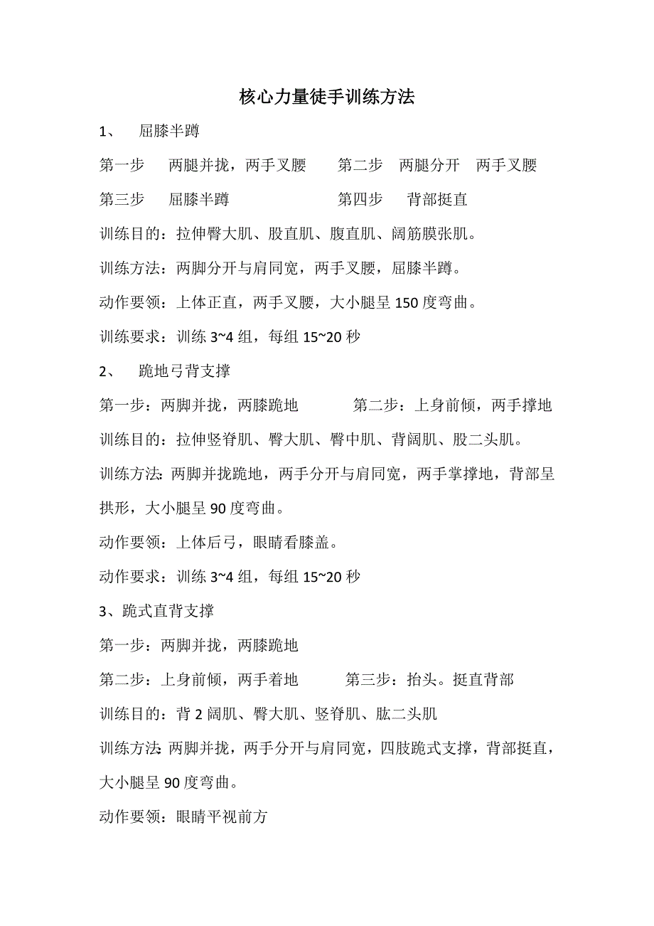 核心力量徒手训练方法.doc_第1页