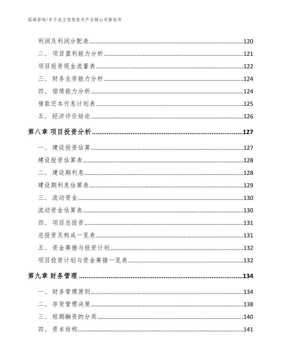 关于成立信息技术产业链公司策划书_第5页