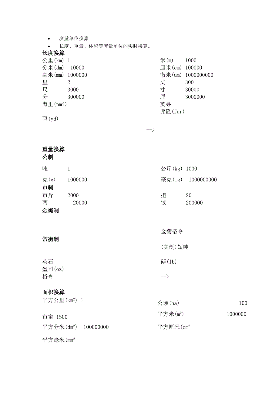 小学数学度量单位转换_第1页