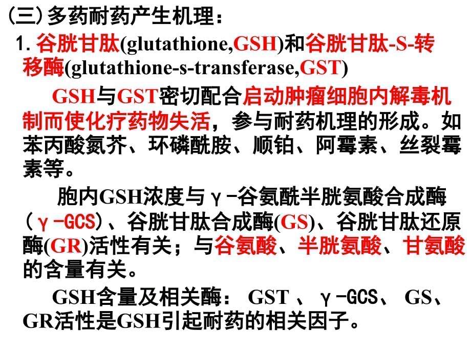 肿瘤化疗耐药性机理(肿瘤学基础)课件_第5页